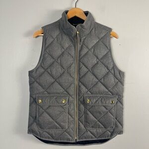 J. Crew Excursion Quilted Down filled Vest In heather Graphite size medium
